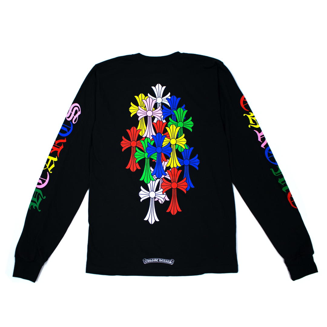 Chrome Hearts Chrome Hearts Multi Color Cross Cemetery L/S T-Shirt Black