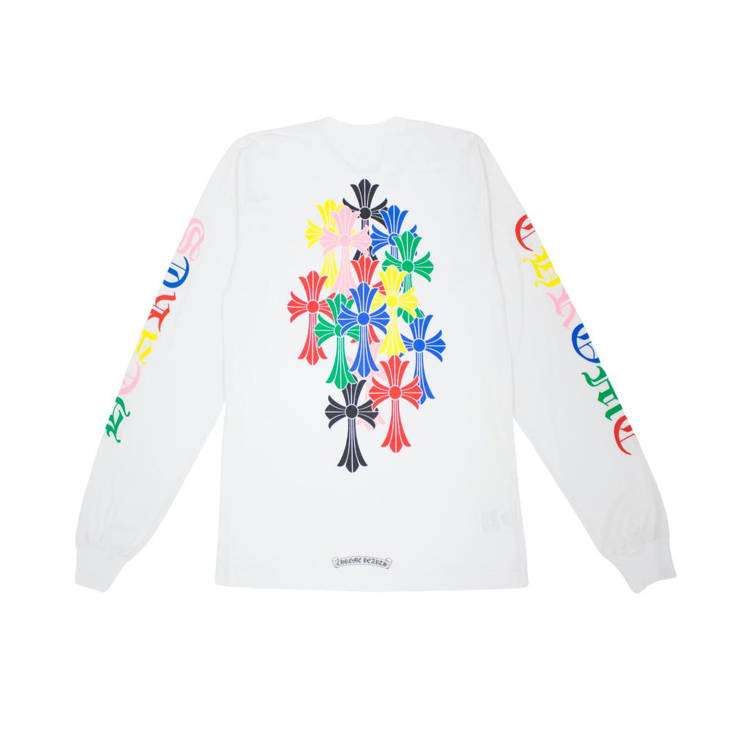 Chrome Hearts Chrome Hearts Multi Color Cross Cemetery L/S T-Shirt White
