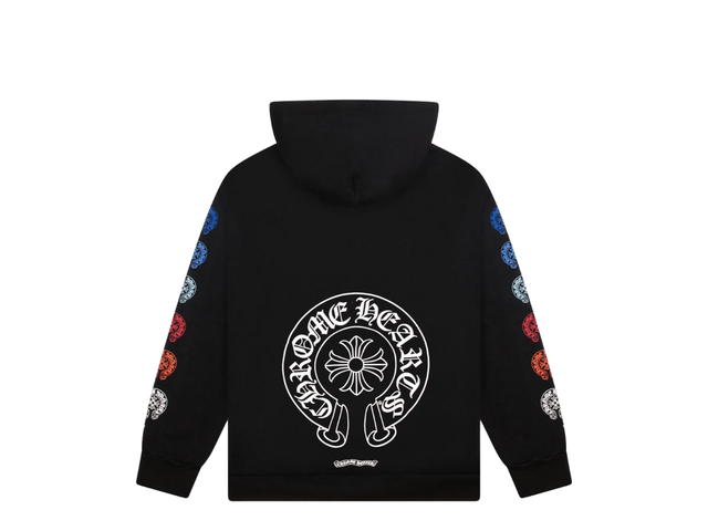 Chrome Hearts Chrome Hearts Multicolor Horseshoe Logo Zip Up Hoodie Black - view 2