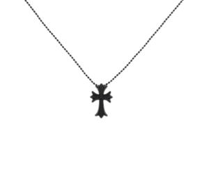 Buy Chrome Hearts Resin Black Cross Pendant Ball Chain at Sasom – Authentic and Ready to Ship