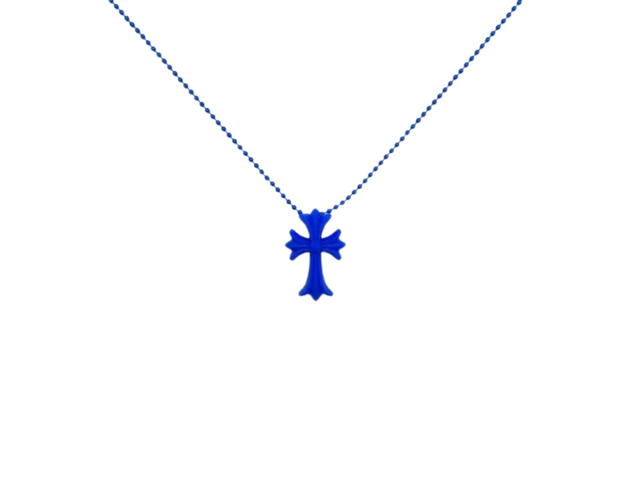 Chrome Hearts Chrome Hearts Resin Blue Cross Pendant Ball Chain - view 1