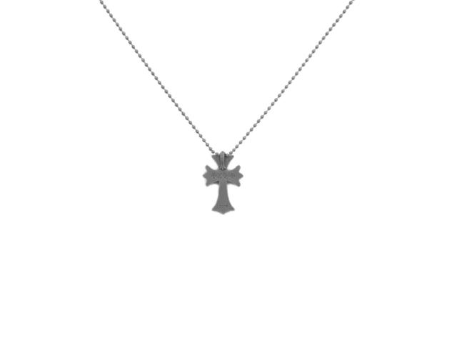 Chrome Hearts Chrome Hearts Resin Grey Cross Pendant Ball Chain - view 2