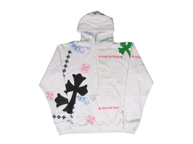 Chrome Hearts Chrome Hearts Stencil Hoodie White - view 1