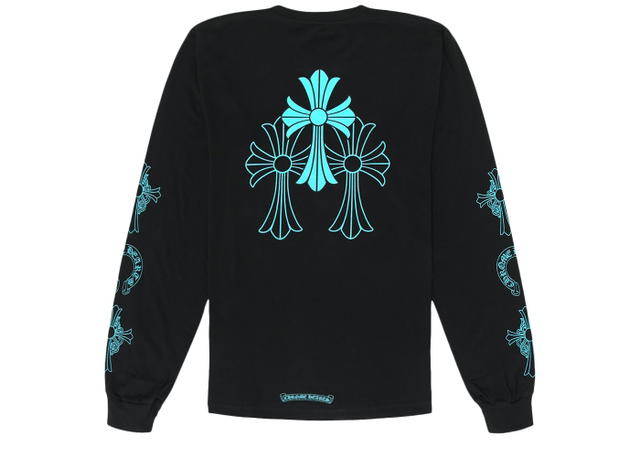 Chrome Hearts Chrome Hearts Triple Cross Logo L/S T-Shirt Black/Blue - view 1