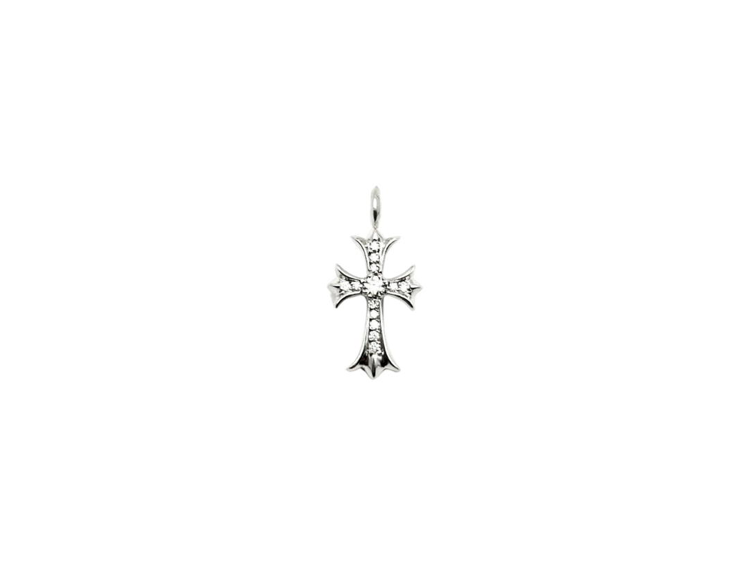 Chrome Hearts Chrome Hearts White Gold Diamonds Charm Necklace