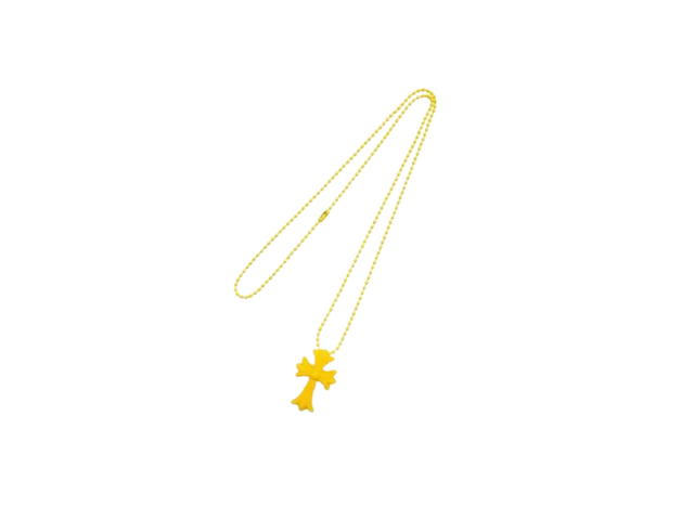 Chrome Hearts Chrome Hearts Yellow Resin Cross Pendant Ball Chain - view 3