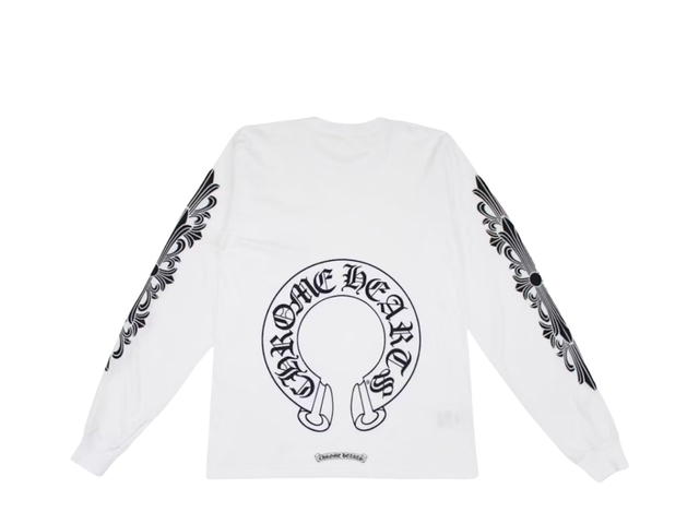 Chrome Hearts Chrome Hearts Floral Horseshoe L/S T-shirt White - view 1