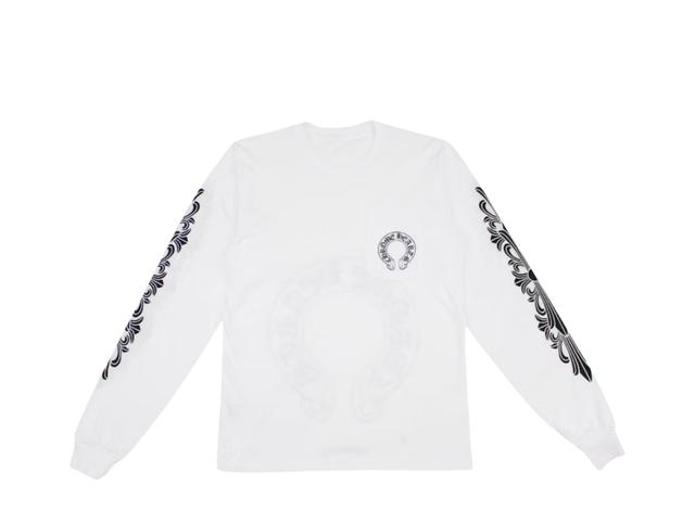 Chrome Hearts Chrome Hearts Floral Horseshoe L/S T-shirt White - view 2
