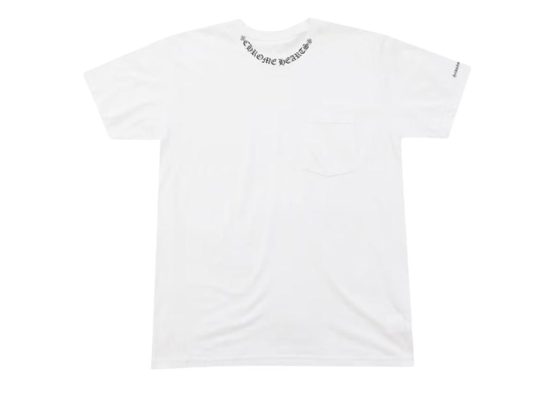Chrome Hearts Chrome Hearts Neck Letters Logo T-shirt White