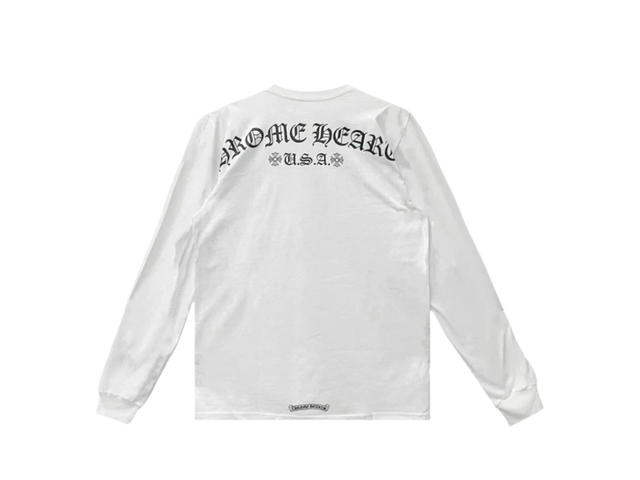 Chrome Hearts Chrome Hearts Script Logo USA Long Sleeve Tee White - view 1