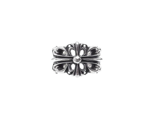 Chrome Hearts Chrome Hearts Double Floral Cross Ring Silver - view 1