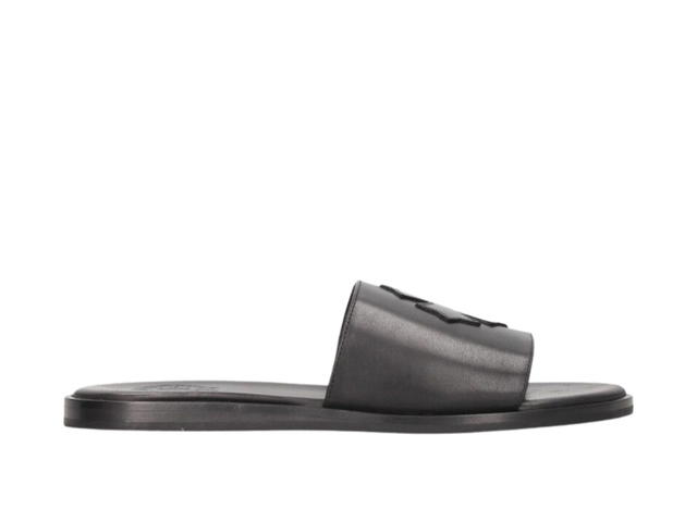 Chrome Hearts Chrome Hearts Plus Patch Leather Slide Sandals Black - view 1