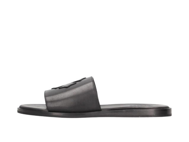 Chrome Hearts Chrome Hearts Plus Patch Leather Slide Sandals Black - view 2