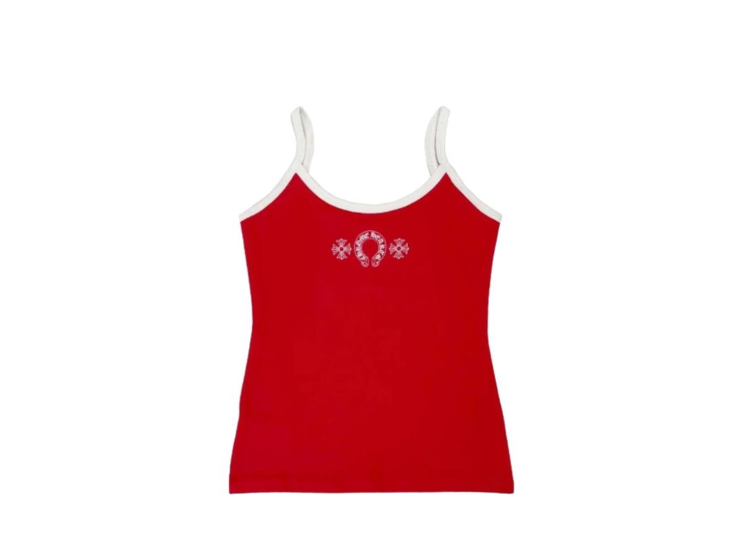 Chrome Hearts Chrome Hearts Horseshoe Logo Roller Skates Tank Top Red (Women's)