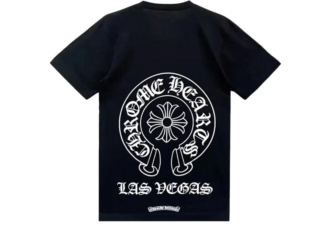 Chrome Hearts Chrome Hearts Las Vegas Exclusive Horseshoe Logo Tee Black