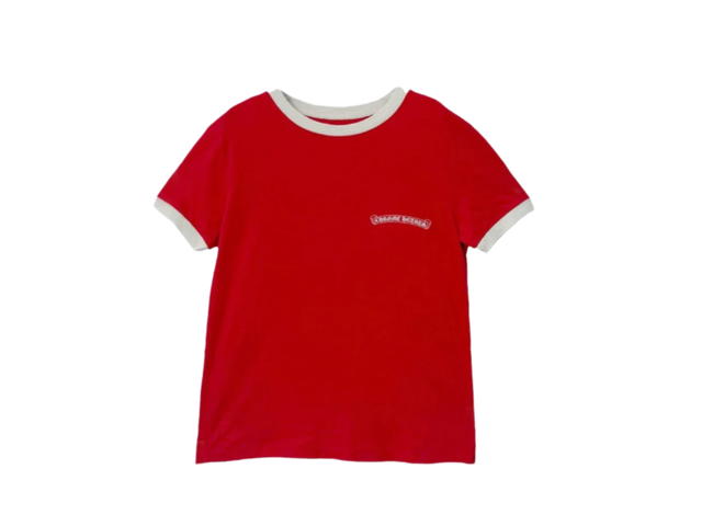 Chrome Hearts Chrome Hearts Roller Skate White Scroll Logo Front Horseshoe Logo Back Tee Red (Women's) - view 1