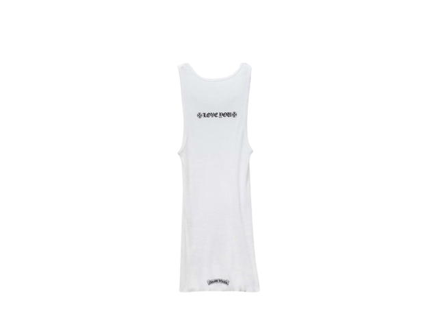 Chrome Hearts Chrome Hearts Rib Tank Top "Love You" White - view 2