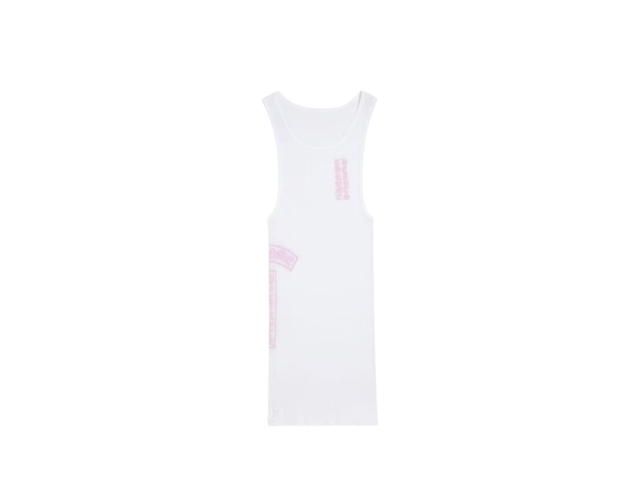 Chrome Hearts Chrome Hearts T Bar Rib Tank White Pink - view 1