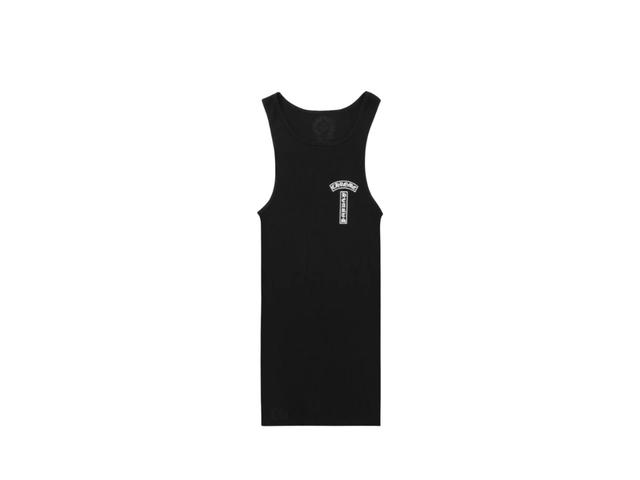 Chrome Hearts Chrome Hearts Vertical Cross Logo Tank Top Black White - view 1