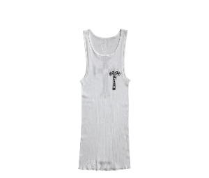 Buy Chrome Hearts Vertical Cross Logo Tank Top White Black at Sasom – Authentic and Ready to Ship
