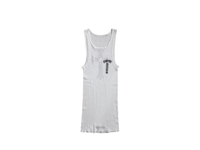 Chrome Hearts Chrome Hearts Vertical Cross Logo Tank Top White Black - view 1