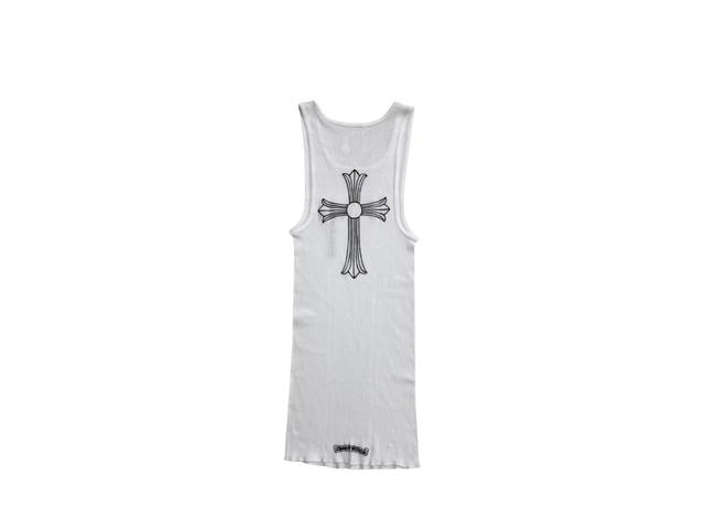 Chrome Hearts Chrome Hearts Vertical Cross Logo Tank Top White Black - view 2
