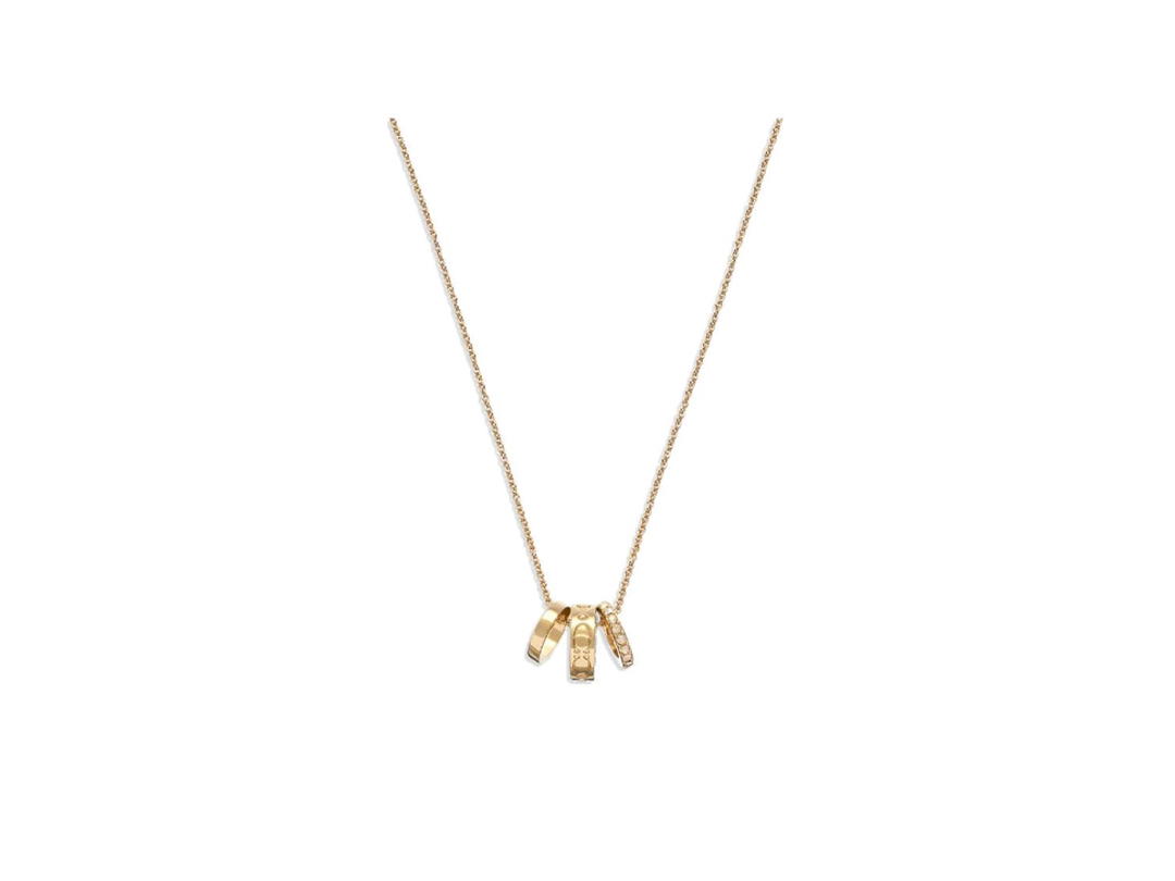 Coach Coach Signature Enamel Rondell Necklace Gold