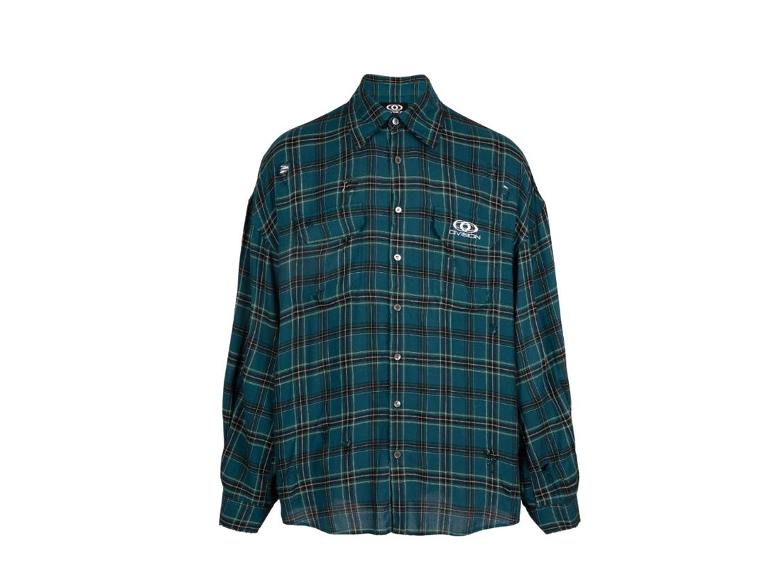 Civision by CSC Civision by CSC Vision Distressed Shirts Green Check