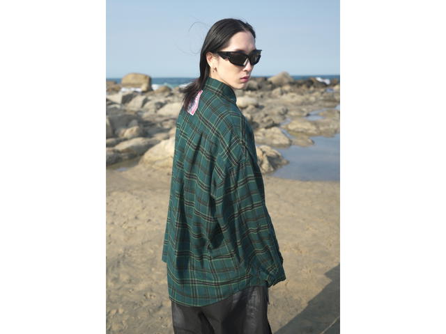 Civision by CSC Civision by CSC Vision Distressed Shirts Green Check - view 4