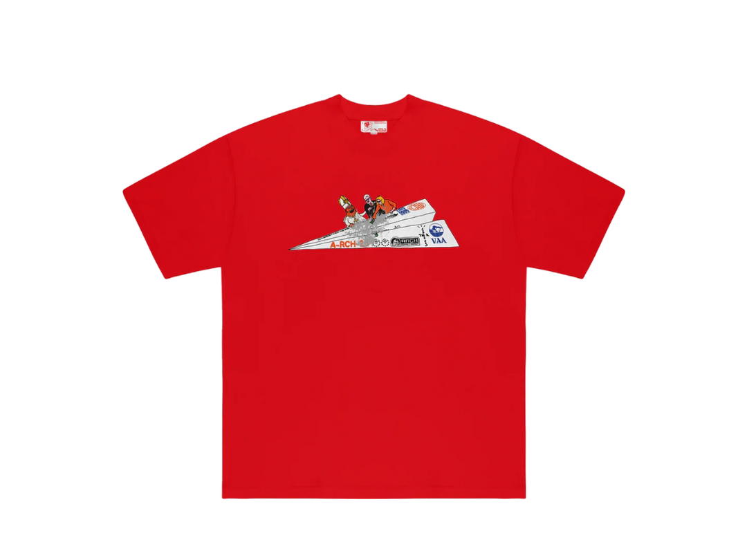 Travis Scott CJ x ARCH Paper Plane Tee Red