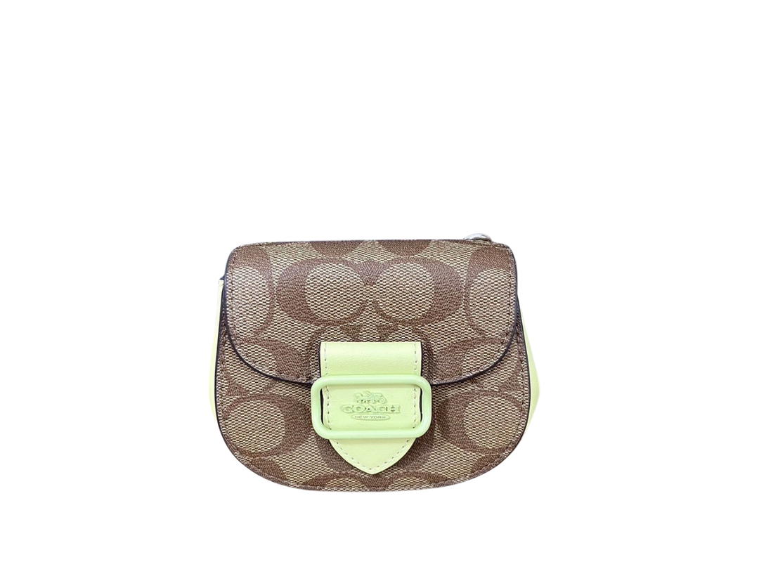 Coach Coach Morgan Card Case On A Chain Ight Khaki