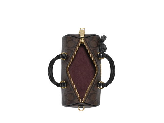 Coach Coach Lacey Crossbody In Signature Canvas Brown Black - view 3