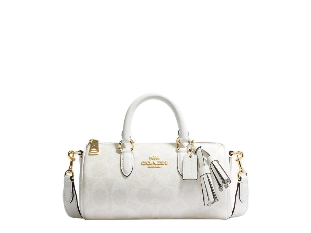 Coach Coach Lacey Crossbody In Signature Canvas White