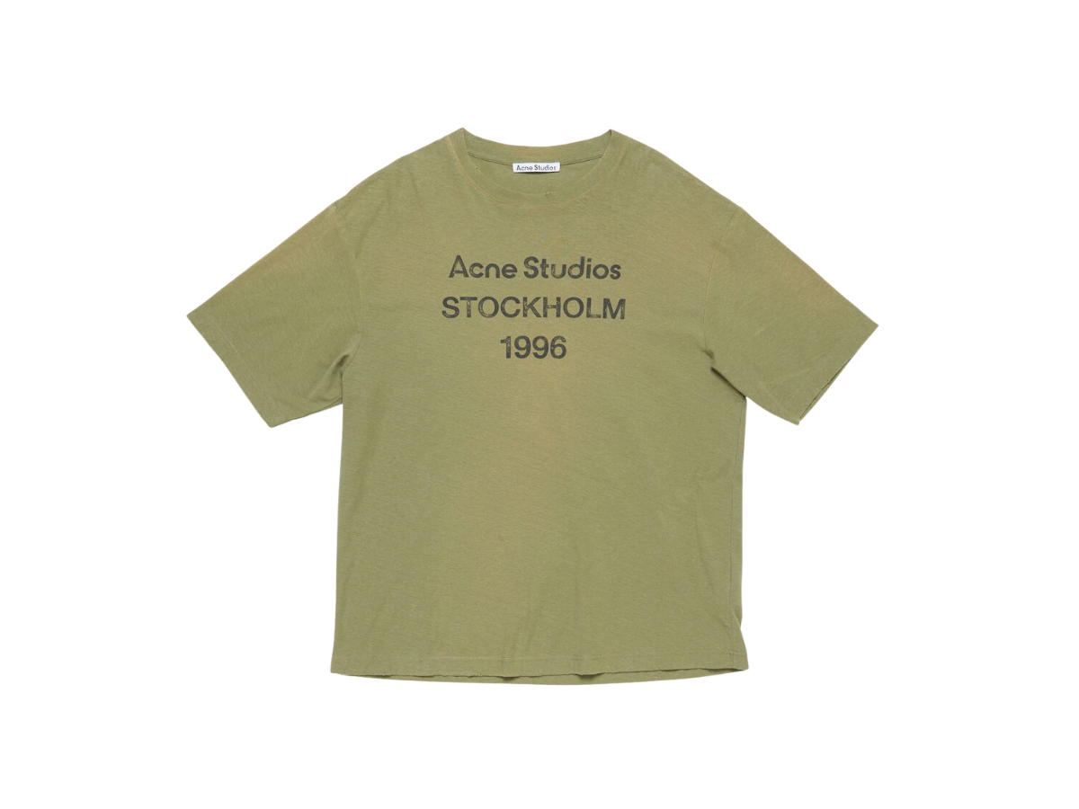 Acne Studios Acne Studios Sprayed Logo T-shirt Olive Green (Women's/Men's)