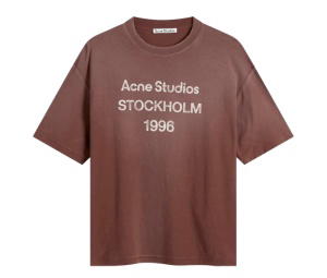 Buy Acne Studios Sprayed Logo T-Shirt Chocolate Brown at Sasom – Authentic and Ready to Ship