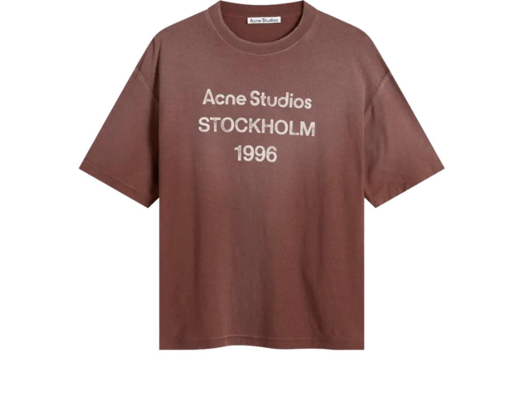 Acne Studios Acne Studios Sprayed Logo T-Shirt Chocolate Brown