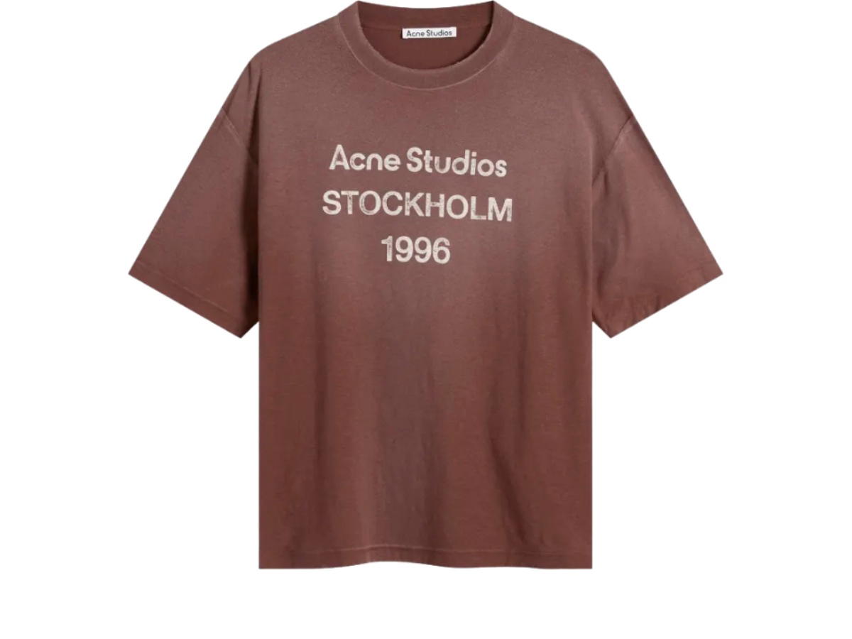 Acne Studios Acne Studios Sprayed Logo T-Shirt Chocolate Brown