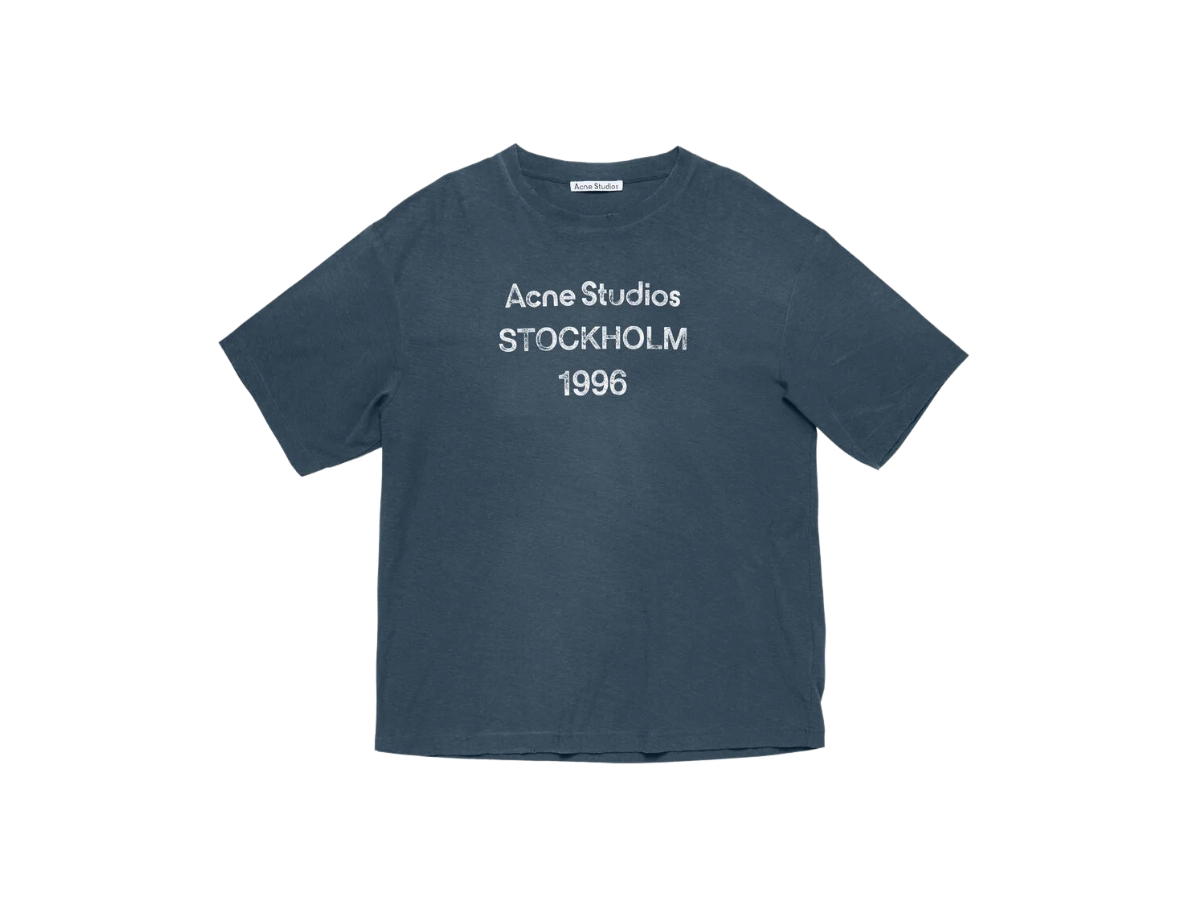 Buy Acne Studios Sprayed Logo T-shirt Deep Blue  (Women's/Men's) at Sasom – Authentic and Ready to Ship