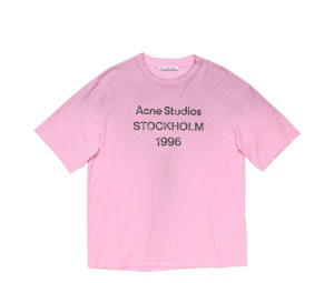 Buy Acne Studios Sprayed Logo T-shirt Cotton Candy Pink (Women's/Men's) at Sasom – Authentic and Ready to Ship