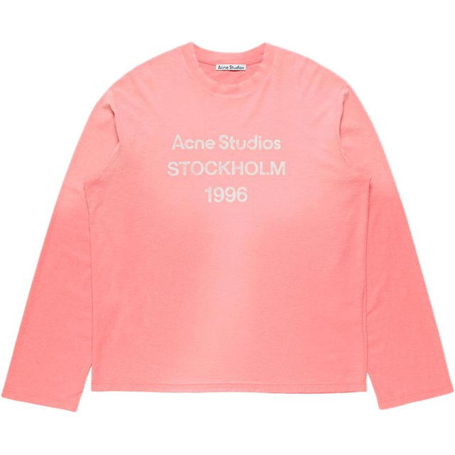 Acne Studios Acne Studios Logo Long-Sleeve T-Shirt - Tango Pink - view 1