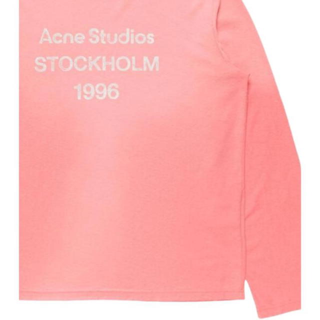 Acne Studios Acne Studios Logo Long-Sleeve T-Shirt - Tango Pink - view 2