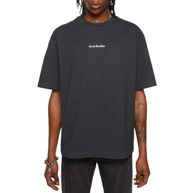 Acne Studios Acne Studios Logo Print T Shirt - Black - view 2