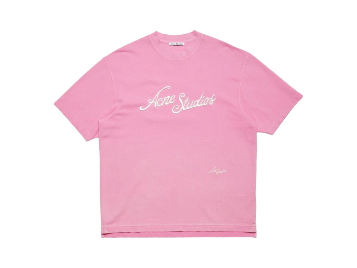 Acne Studios Acne Studios Logo T-Shirt Relaxed Fit Bubble Pink (Women's/Men's)