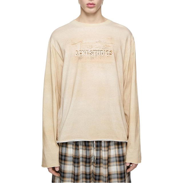 Acne Studios Acne Studios Logo Crewneck - Sandy Beige - view 3