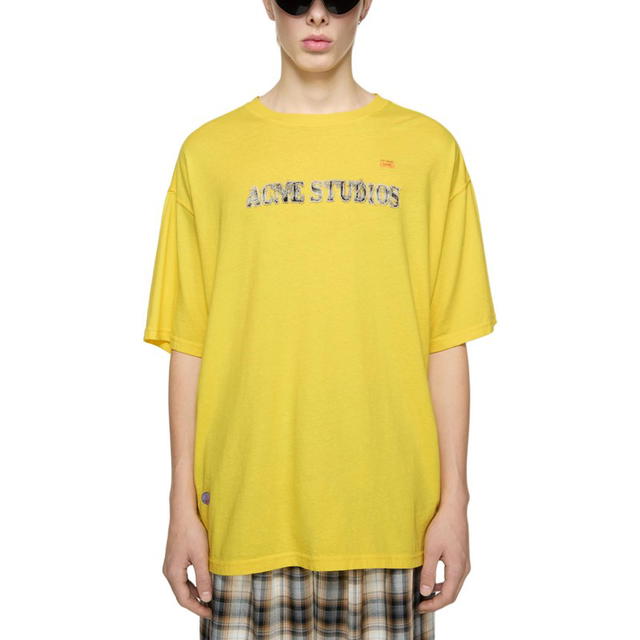 Acne Studios Acne Studios Logo Crewneck - Yellow - view 3