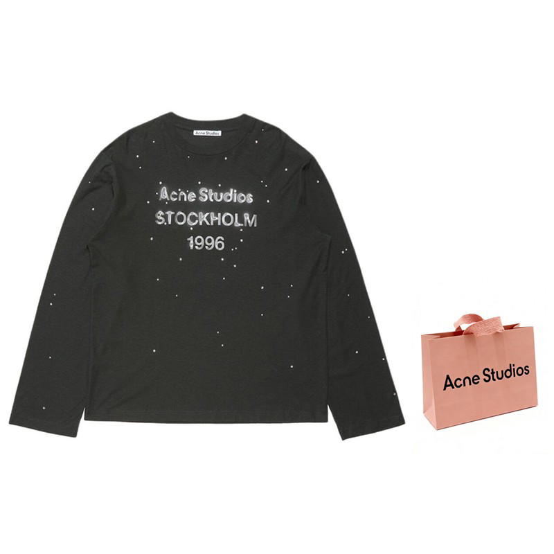 Acne Studios Acne Studios Logo Long-sleeve T-shirt - Black