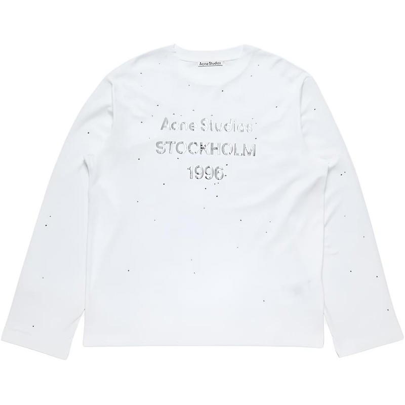 Acne Studios Acne Studios Logo Long-sleeve T-shirt - White