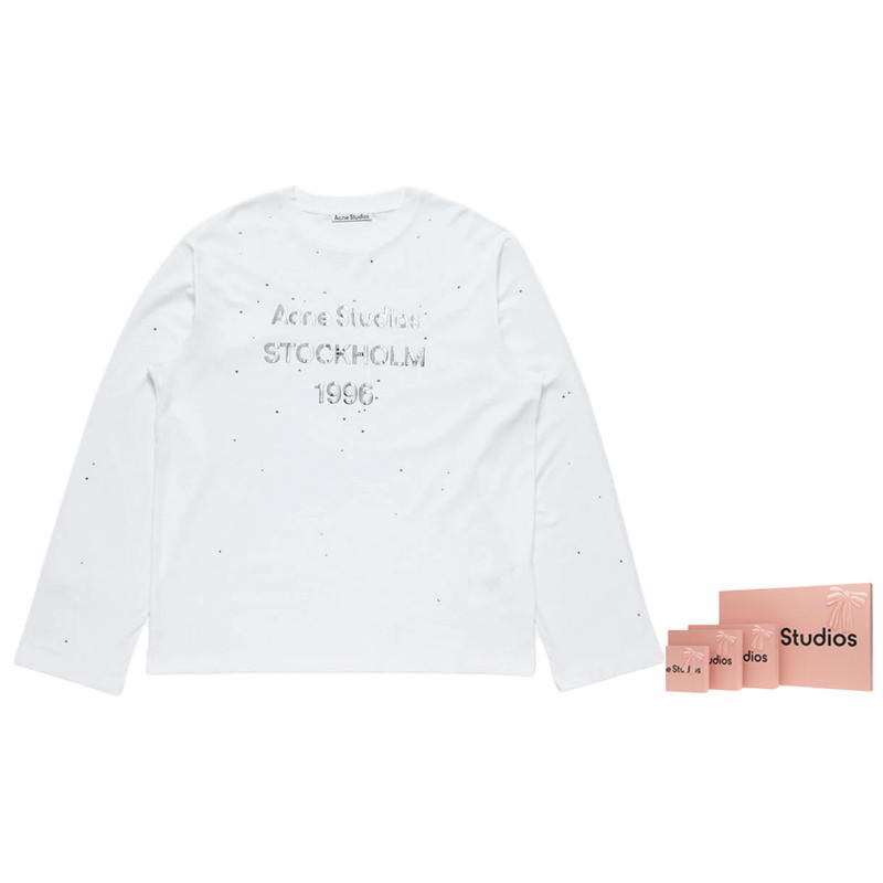 Acne Studios Acne Studios Logo Long-sleeve T-shirt - White