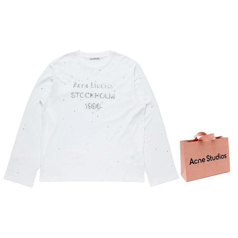 Acne Studios Acne Studios Logo Long-sleeve T-shirt - White