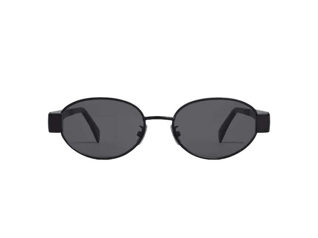 Celine Celine Triomphe Metal In Black Metal With Grey Lenses - view 2